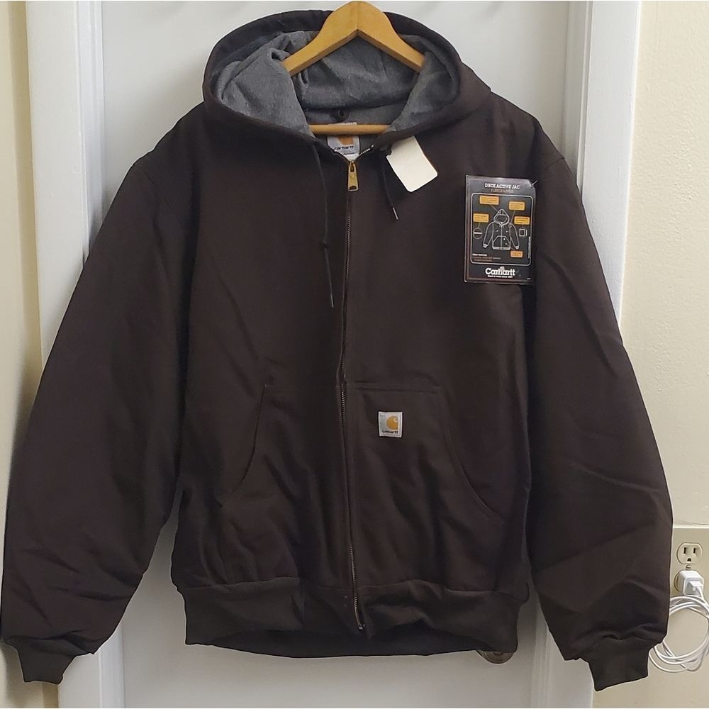 🤩New with tags vintage carhartt fleece lined canvas brown Jacket size men's XL